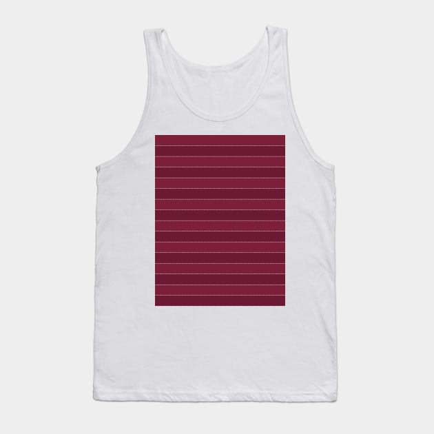 West Ham Home 1985 Retro Claret Hoops Tank Top by Culture-Factory